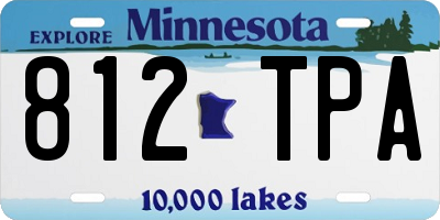 MN license plate 812TPA