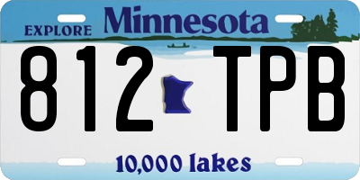 MN license plate 812TPB