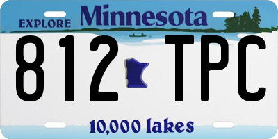 MN license plate 812TPC