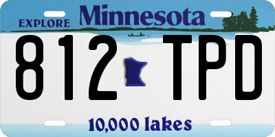 MN license plate 812TPD