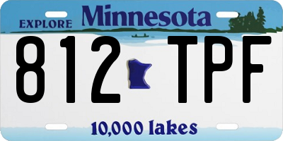 MN license plate 812TPF