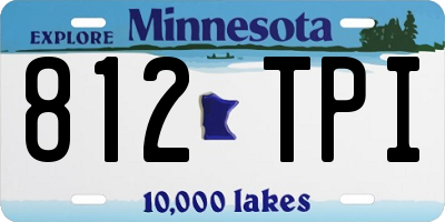 MN license plate 812TPI