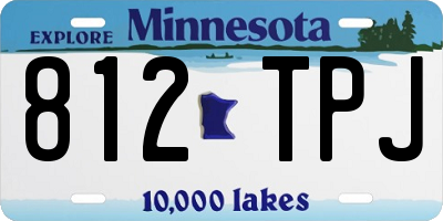 MN license plate 812TPJ