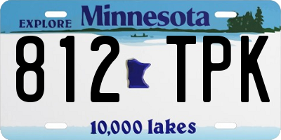 MN license plate 812TPK