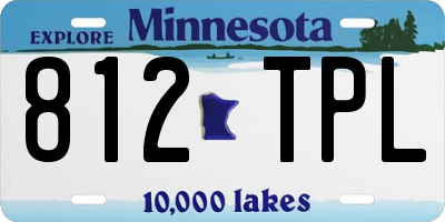 MN license plate 812TPL