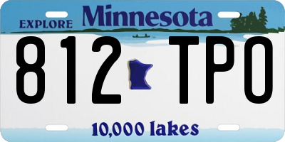 MN license plate 812TPO