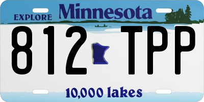 MN license plate 812TPP
