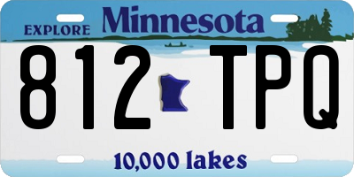 MN license plate 812TPQ