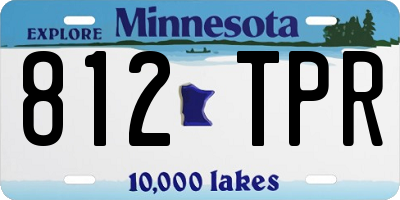 MN license plate 812TPR