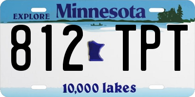 MN license plate 812TPT