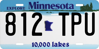 MN license plate 812TPU
