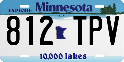 MN license plate 812TPV