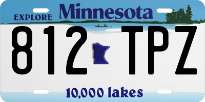 MN license plate 812TPZ