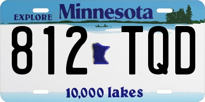 MN license plate 812TQD