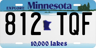 MN license plate 812TQF