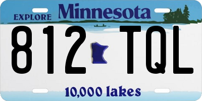MN license plate 812TQL