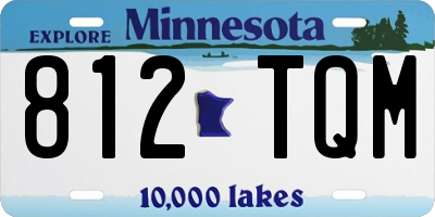 MN license plate 812TQM