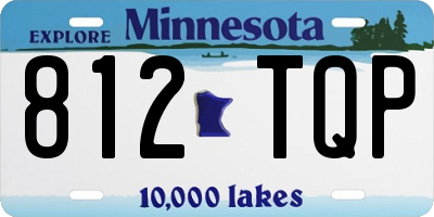 MN license plate 812TQP
