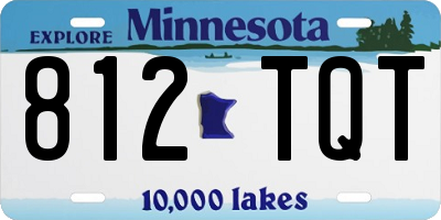MN license plate 812TQT