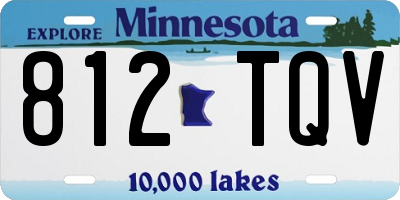 MN license plate 812TQV