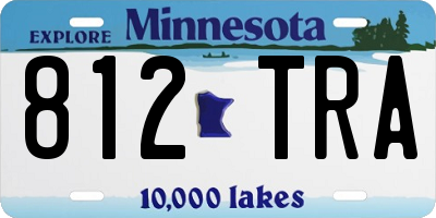MN license plate 812TRA