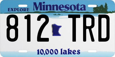 MN license plate 812TRD