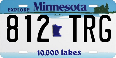 MN license plate 812TRG