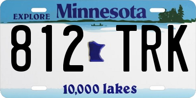 MN license plate 812TRK