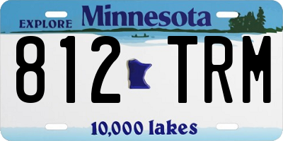MN license plate 812TRM