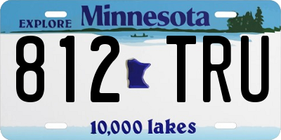 MN license plate 812TRU