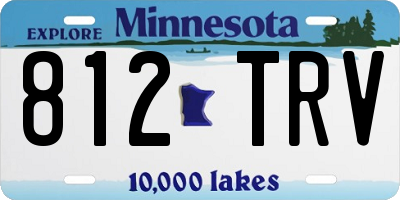 MN license plate 812TRV