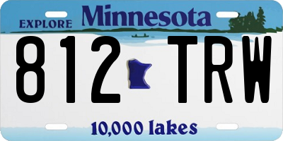 MN license plate 812TRW