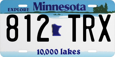 MN license plate 812TRX