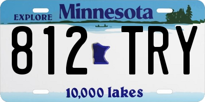 MN license plate 812TRY