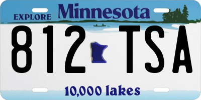 MN license plate 812TSA