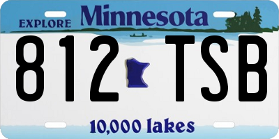 MN license plate 812TSB