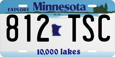 MN license plate 812TSC