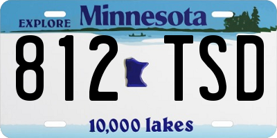 MN license plate 812TSD