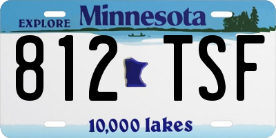 MN license plate 812TSF