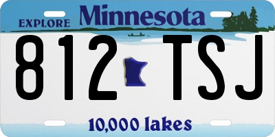 MN license plate 812TSJ