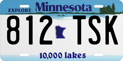 MN license plate 812TSK