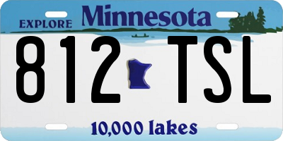 MN license plate 812TSL