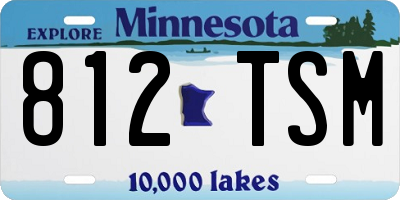 MN license plate 812TSM