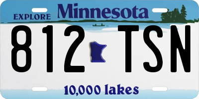 MN license plate 812TSN