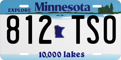 MN license plate 812TSO