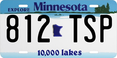 MN license plate 812TSP
