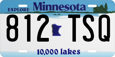 MN license plate 812TSQ