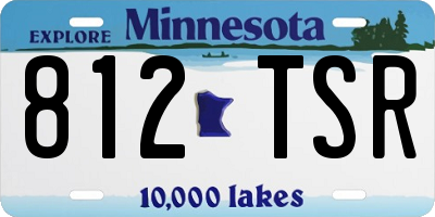 MN license plate 812TSR