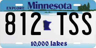 MN license plate 812TSS
