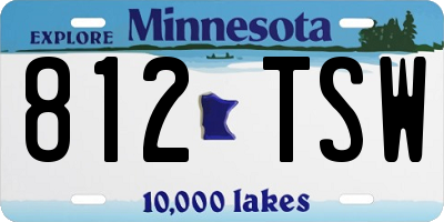 MN license plate 812TSW